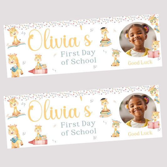 First Day of School Banner, Personalised Primary One Banner, Personalised back to school banner, School decorations, Back to school ideas
