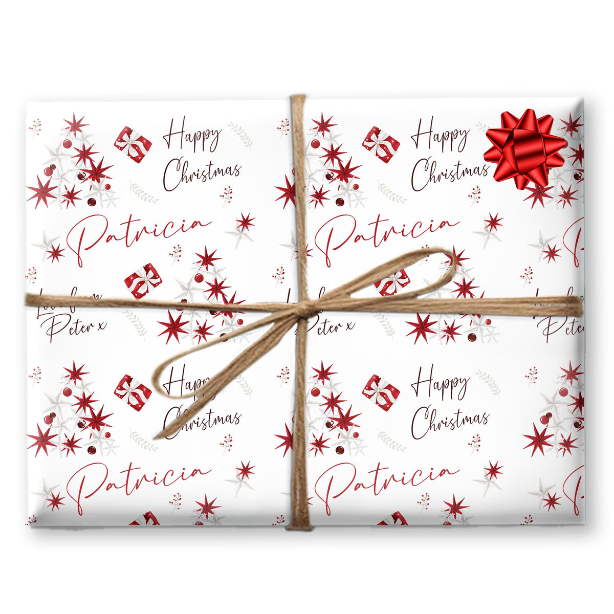 Personalised Gift Wrap, Children's Christmas Paper Roll, A2 Set