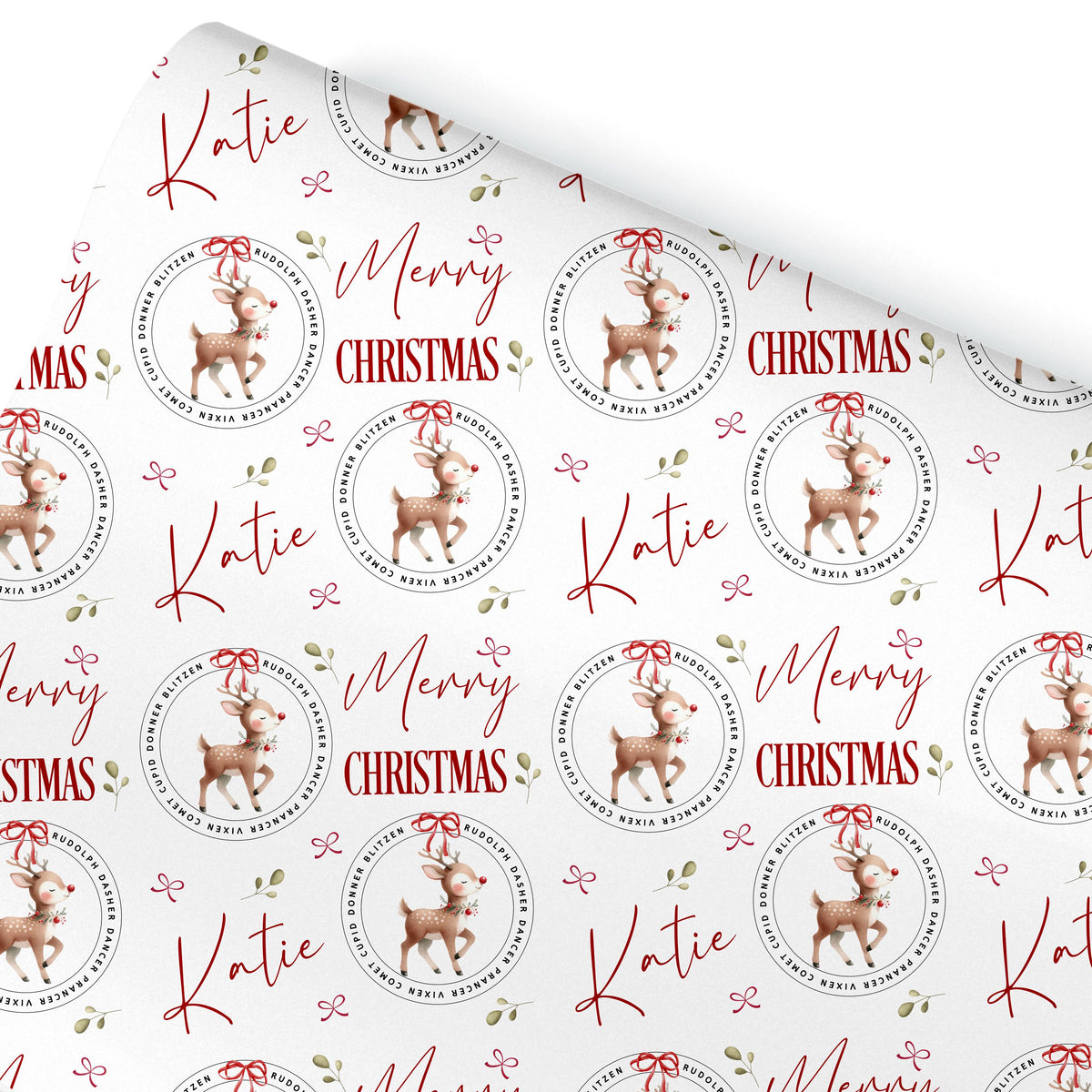Christmas wrapping paper for children, Rudolph gift wrap