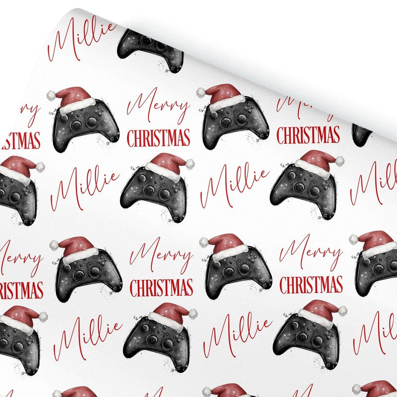 Gaming gift wrap for teenagers, Christmas wrapping paper for children