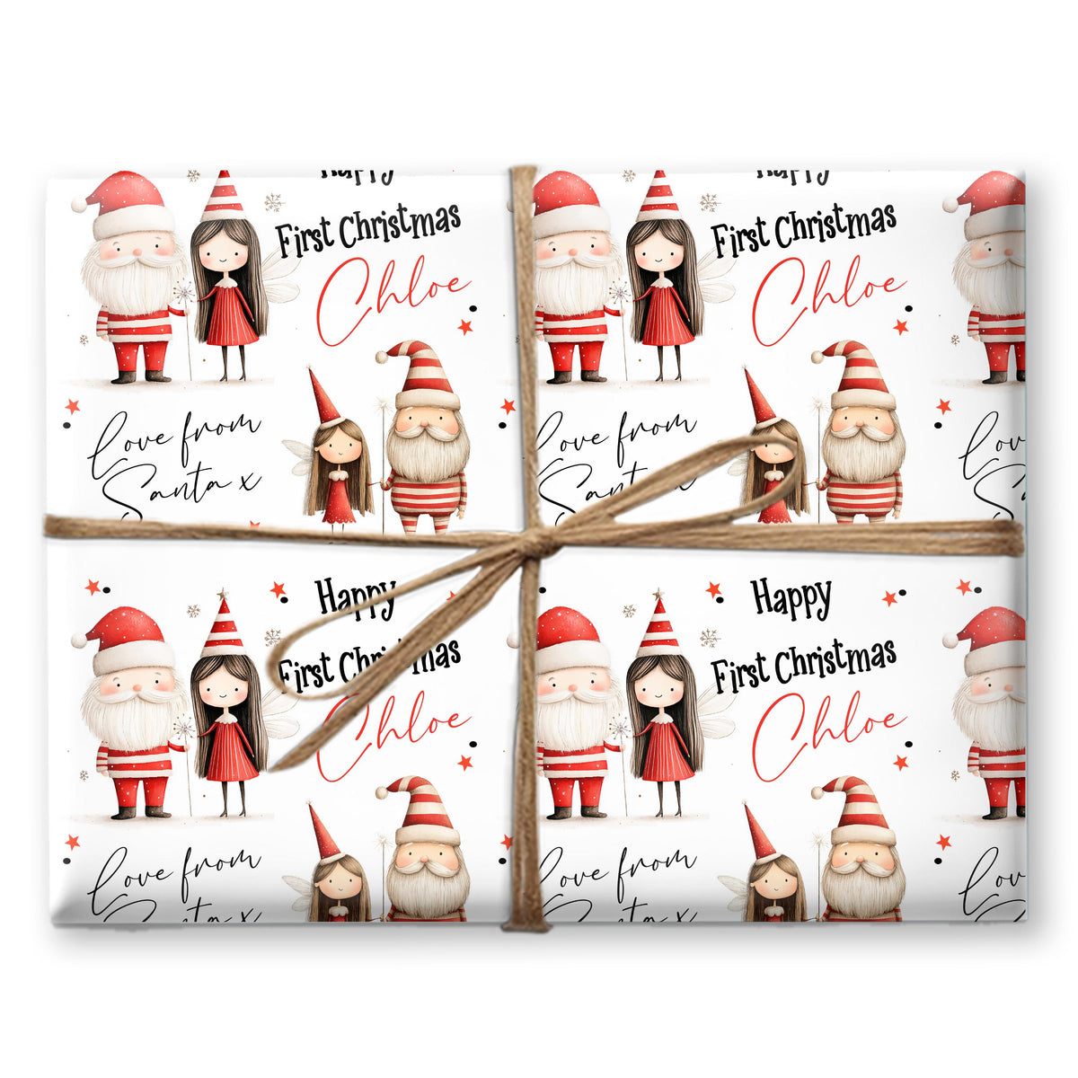 Personalised Christmas Wrapping Paper, Santa Gift Wrap
