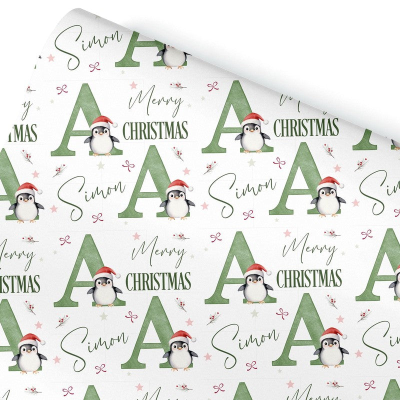 Personalized Christmas Wrapping Paper, Initial Design
