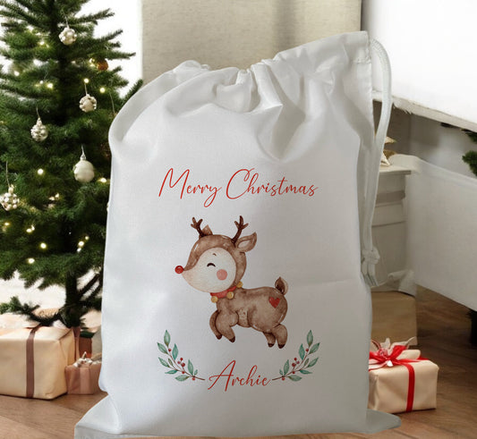 personalised christmas eve treat bag for pjs hot chocolate mug