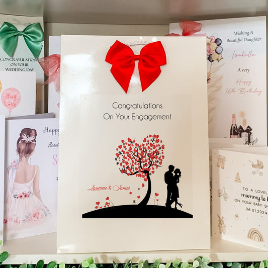 Congratulations On Your Engagement Gift Bag Tree of Hearts