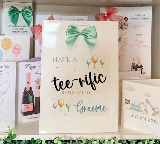 Retirement Gift Bag Golf Tee-rific