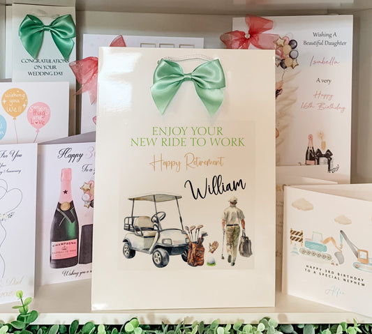 Retirement Gift Bag Golf New Ride To Work