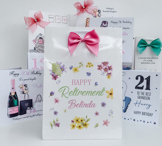 Floral Retirement Gift Bag