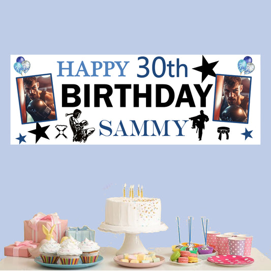 Personalised Birthday Party Banner Martial Arts