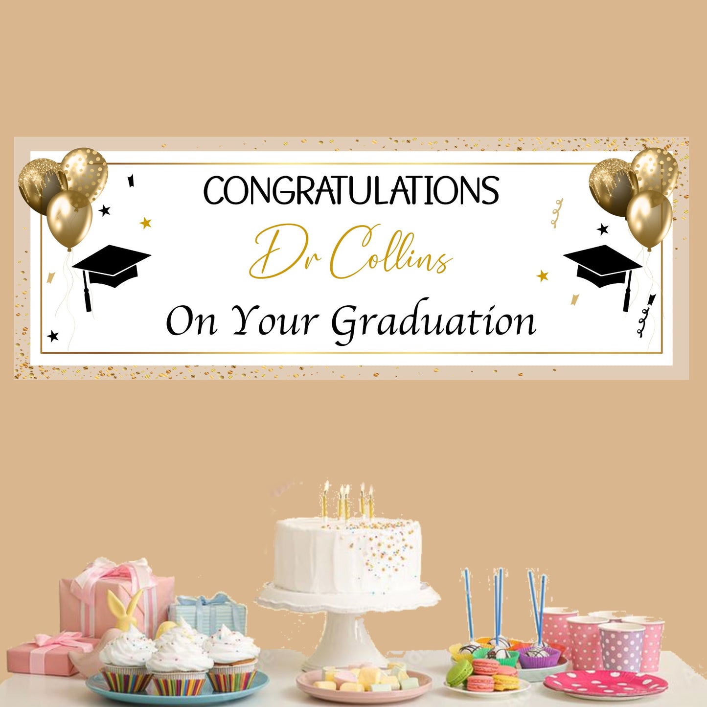Personalised Congratulations on Your Graduation Banner
