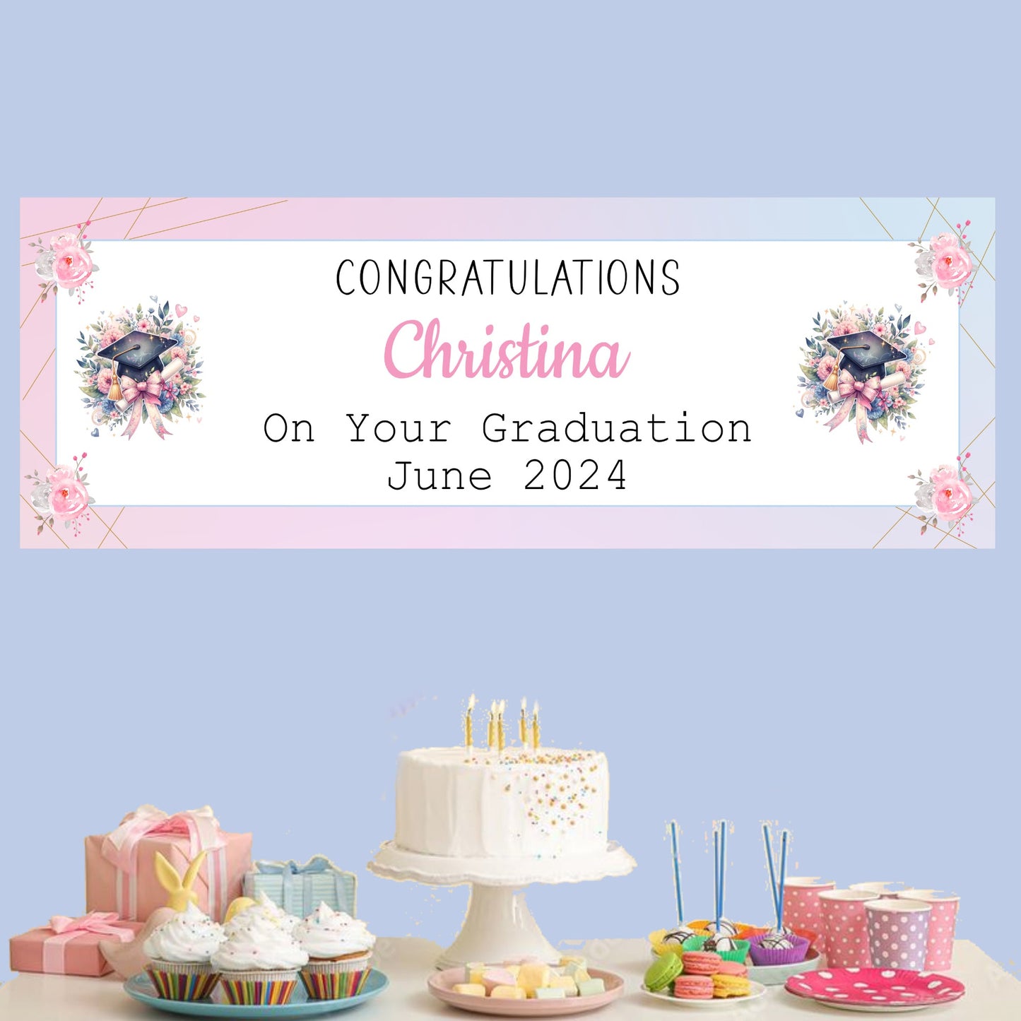 Personalised Congratulations on Your Graduation Banner