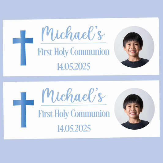 Blue Cross First Holy Communion Party Banner