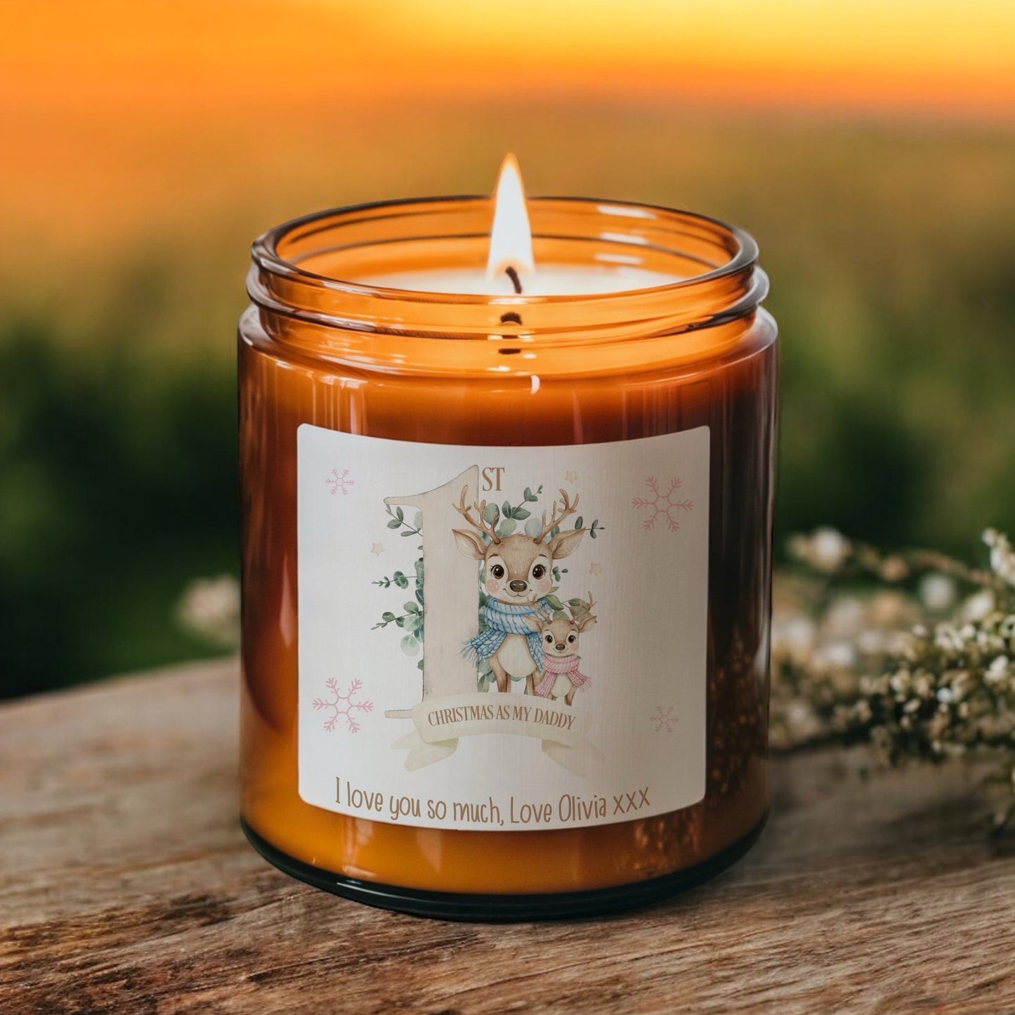1st Christmas as my Daddy Scented Candle, Gift for Daddy, Boy Girl Options