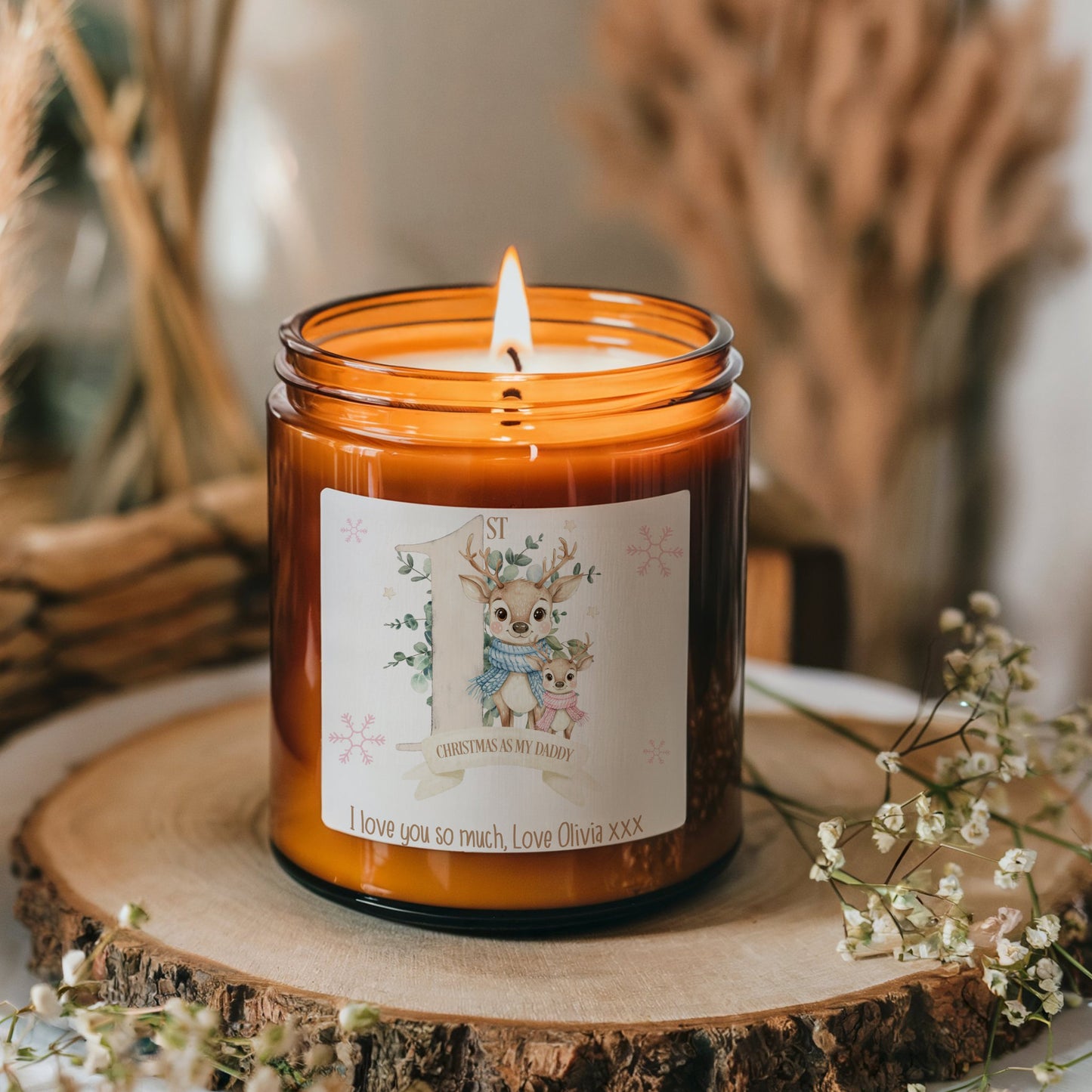 1st Christmas as my Daddy Scented Candle, Gift for Daddy, Boy Girl Options