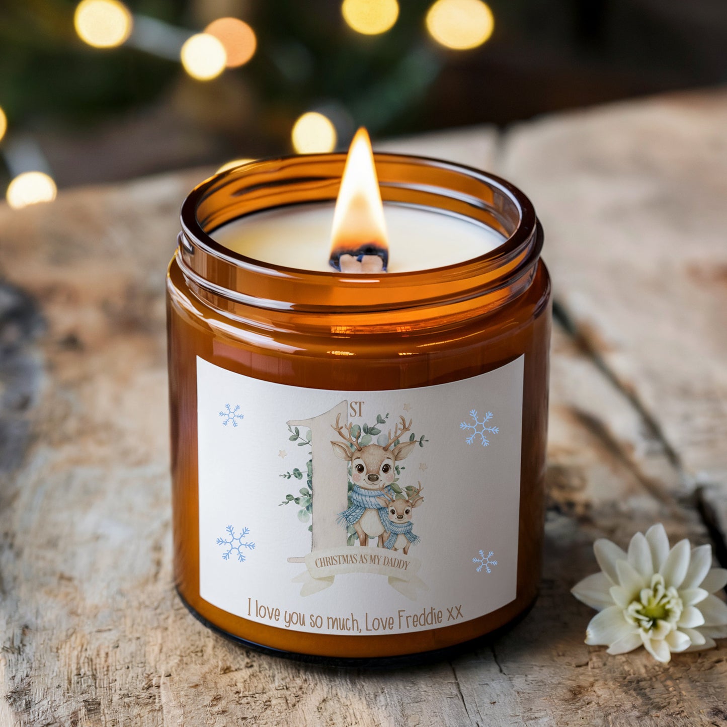 1st Christmas as my Daddy Scented Candle, Gift for Daddy, Boy Girl Options