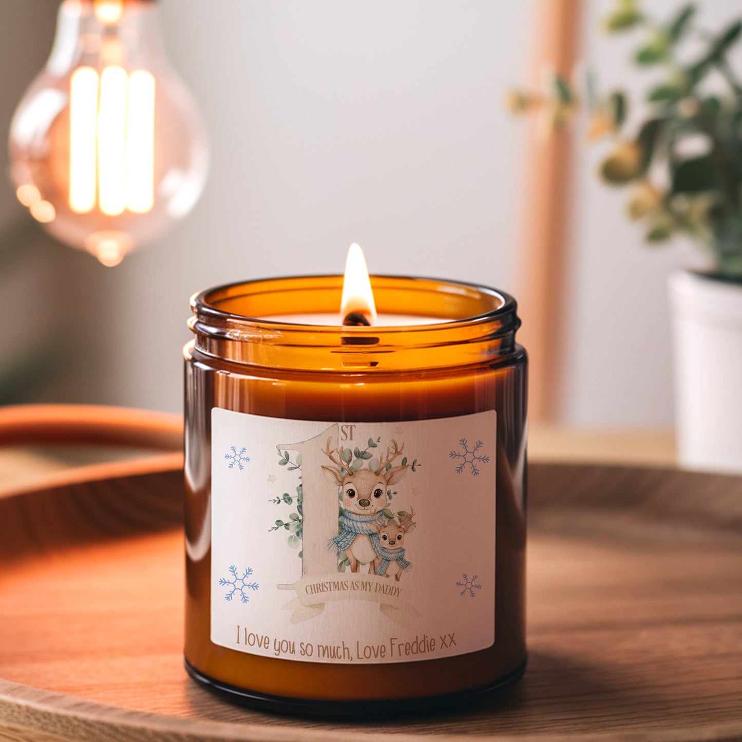 1st Christmas as my Daddy Scented Candle, Gift for Daddy, Boy Girl Options