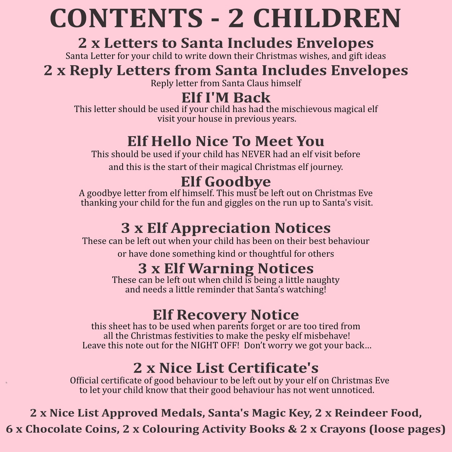 Personalised Elf I'm Back Arrival Pack, Nice List Certificate, Letter to & from Santa – Fairy Nutcracker Design