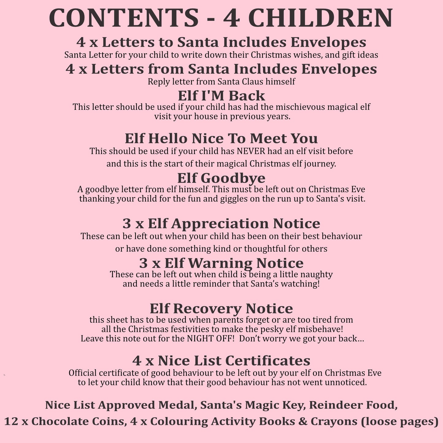 Personalised Elf I'm Back Arrival Pack, Nice List Certificate, Letter to & from Santa – Fairy Nutcracker Design