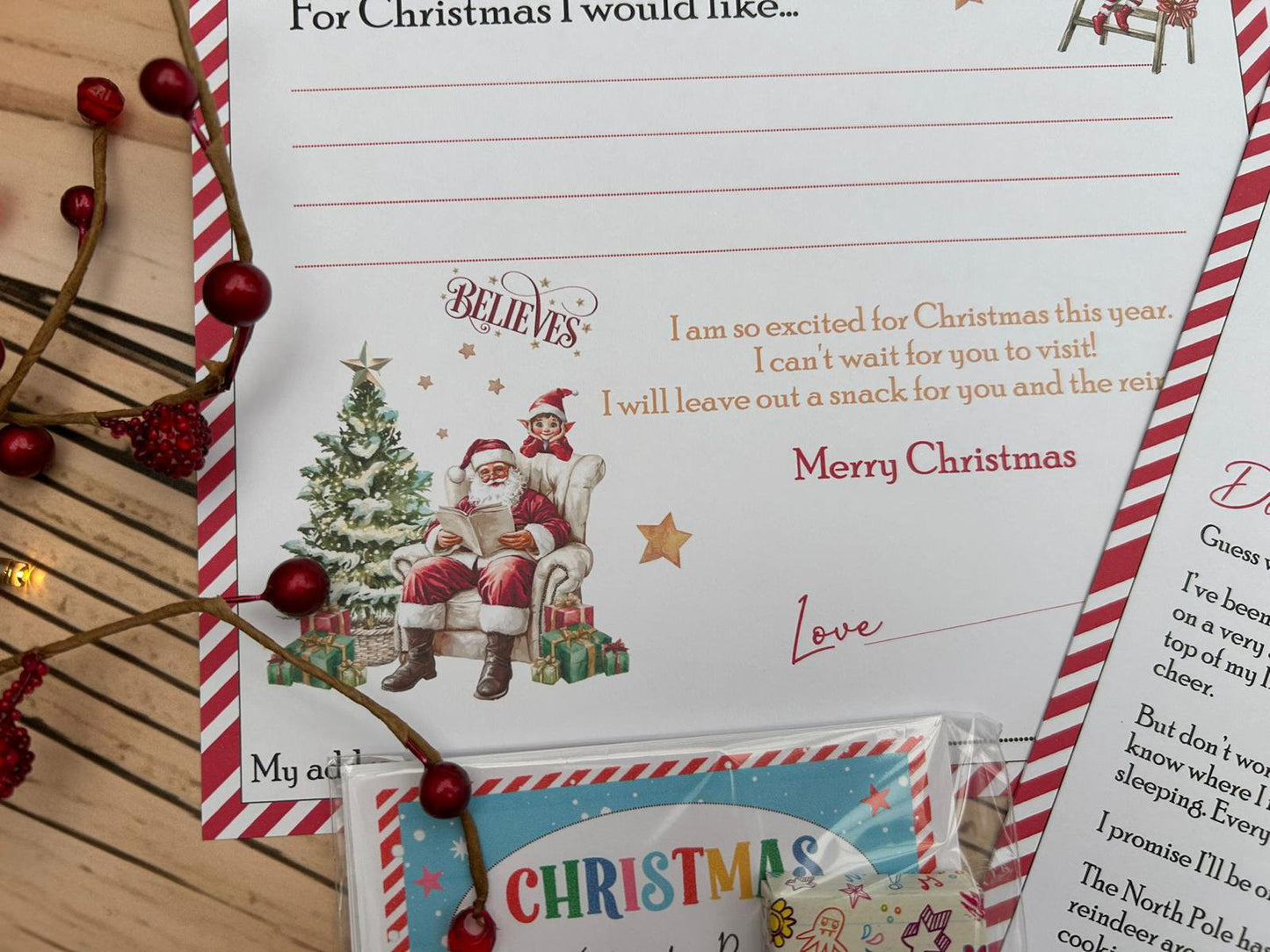 Personalised Elf I'm Back Arrival Pack, Nice List Certificate, Letter to & from Santa - Elf Gamer Design