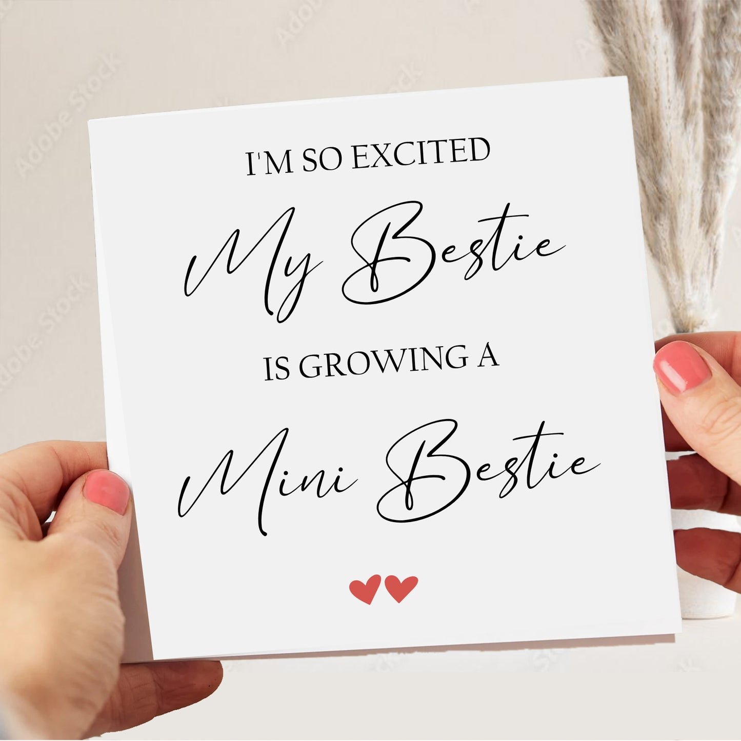 Pregnancy Congratulations, Bestie Growing Mini Bestie, New Parents Card, Mummy to be Card, Baby Shower Card, Expecting a Baby Card, Baby News Card