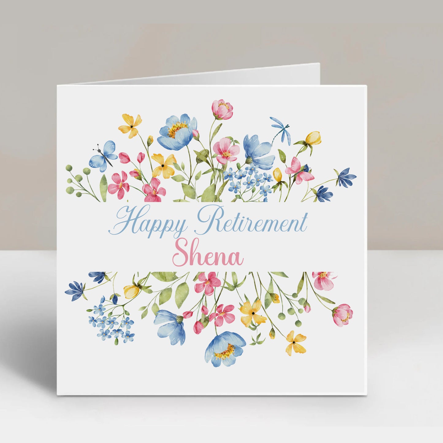 Personalised Congratulations on your Retirement Card Floral Spray