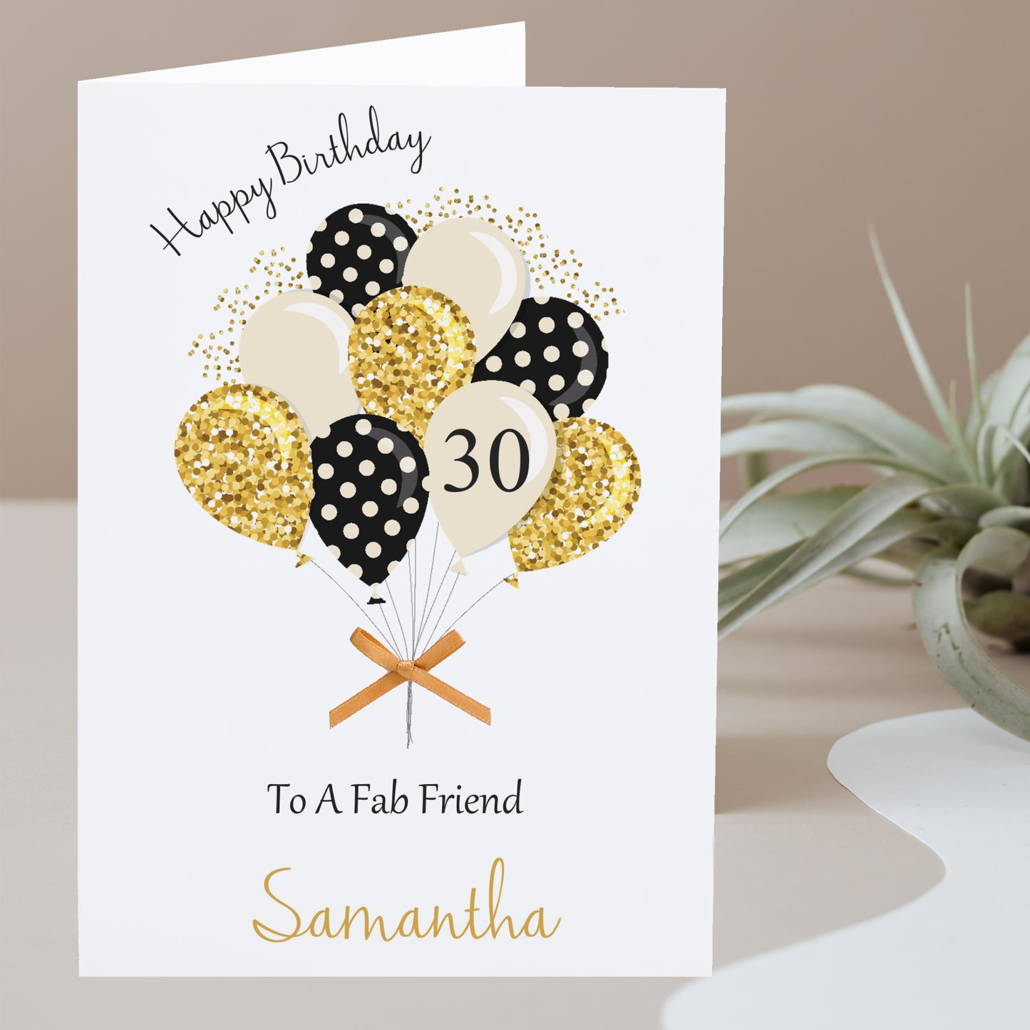 Personalised Birthday Card Balloons