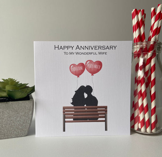 Personalised Happy Anniversary Card