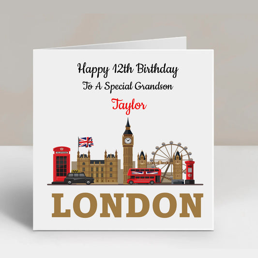 Personalised Birthday Card London England