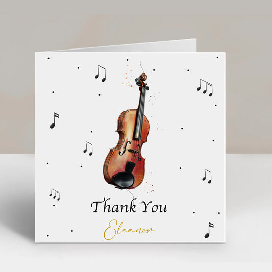 Personalised Thank You Card Violin Teacher