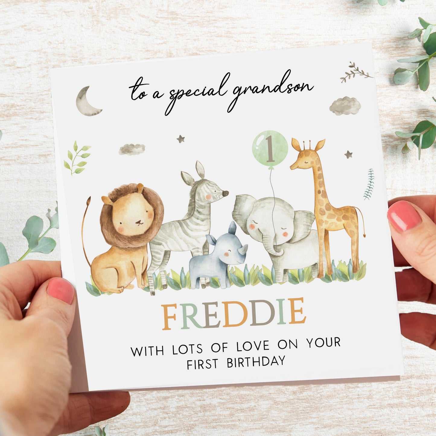 Personalised Birthday Gift Wrap Jungle Animals
