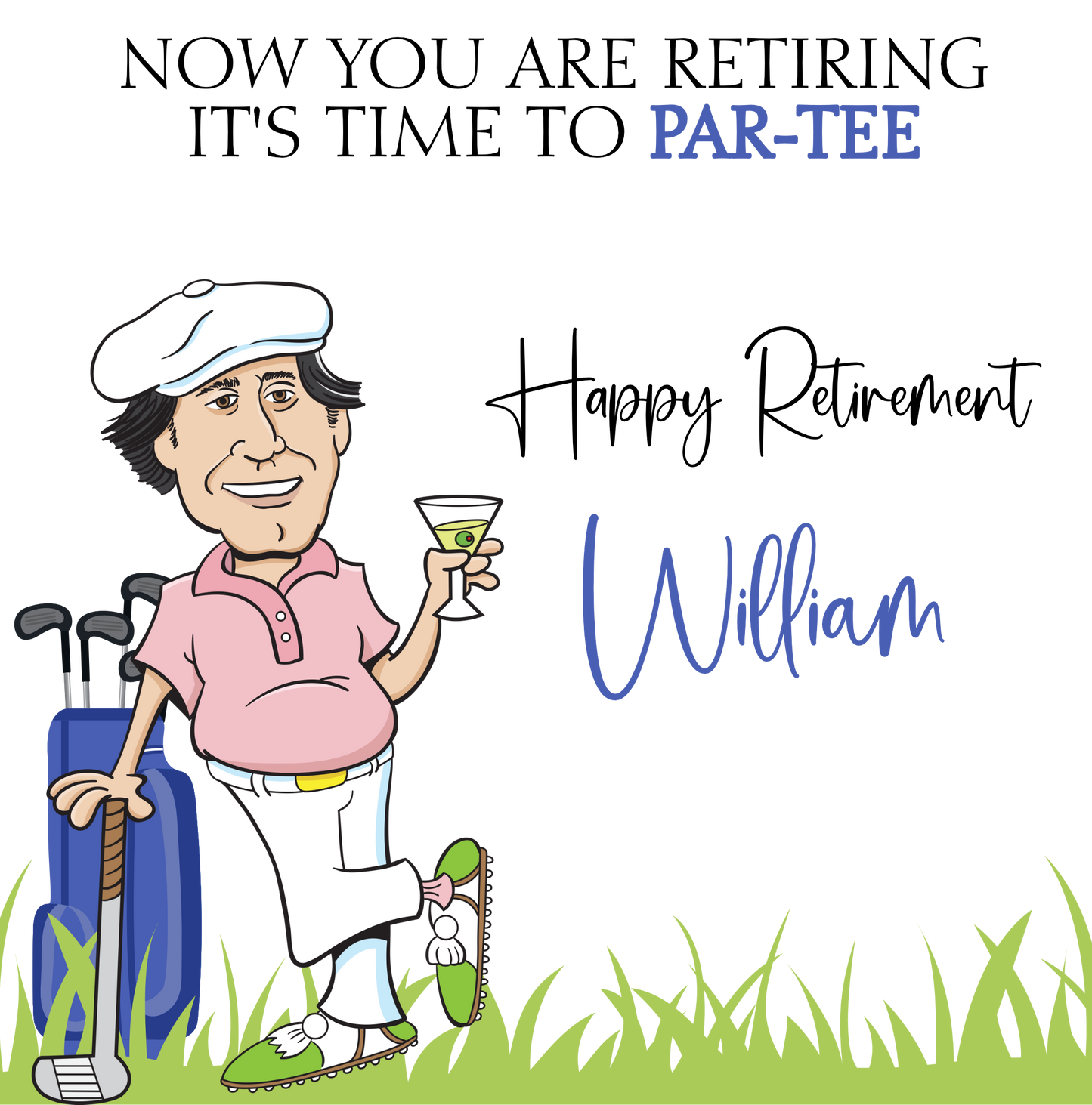 Personalised Congratulations on Your Retirement Card Funny Golf