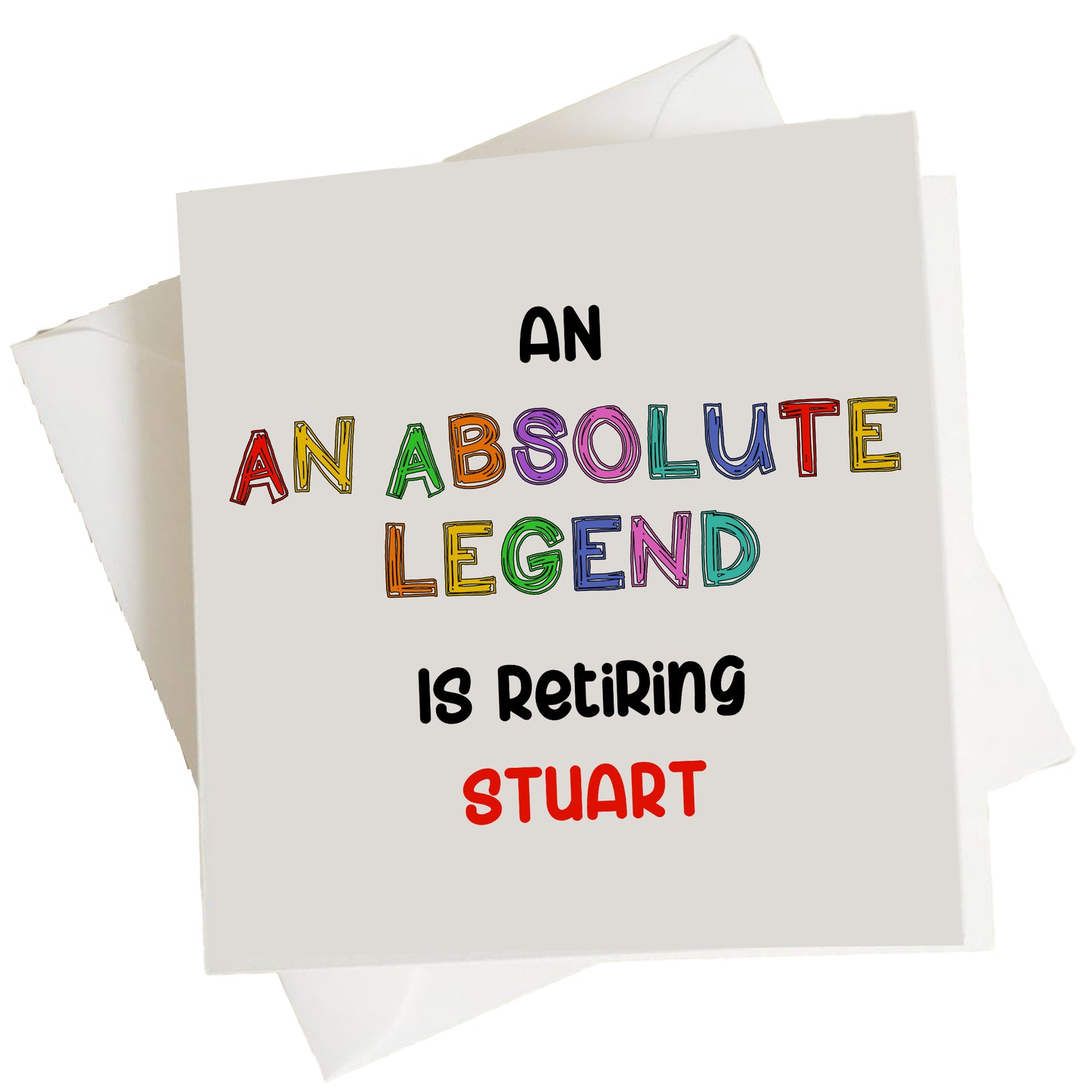 Personalised Congratulations on Your Retirement Card An Absolute Legend