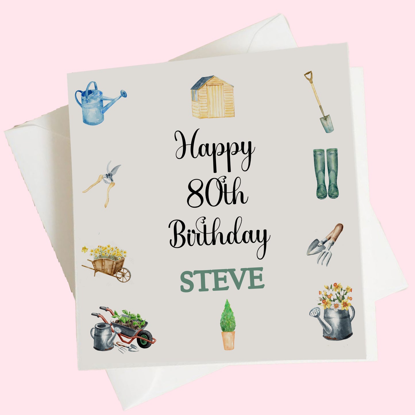 Personalised Birthday Card For Gardening Lover