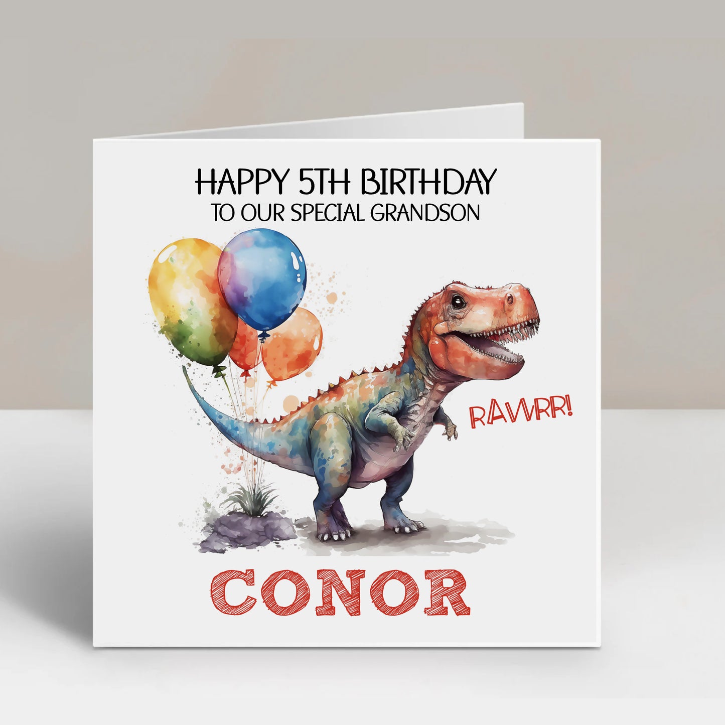 Personalised Dinosaur Birthday Card