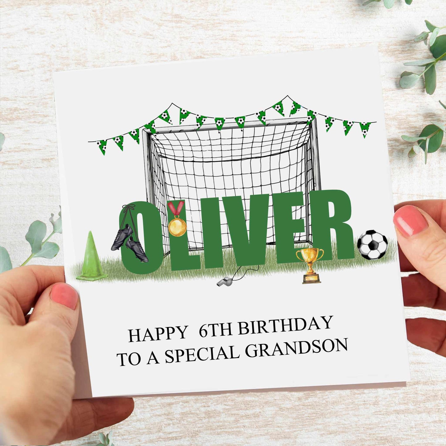 Birthday Wrapping Paper Football Goals Name