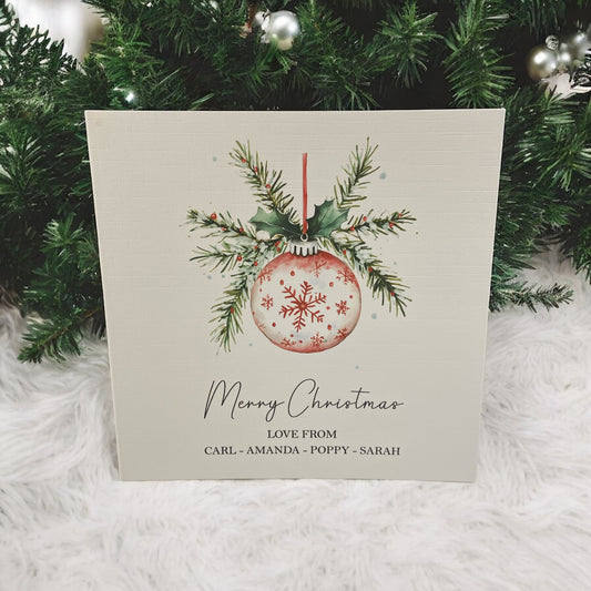 Personalised Christmas Card Pack 10, 20, 30, 40, 50