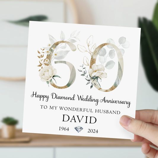Diamond Wedding Anniversary Card