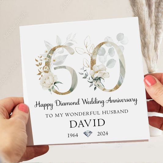 Diamond Wedding Anniversary Card