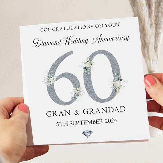 Diamond Wedding Anniversary Card