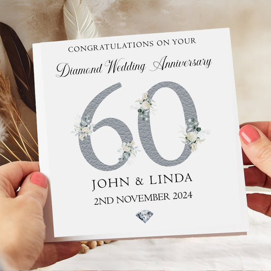 Diamond Wedding Anniversary Card
