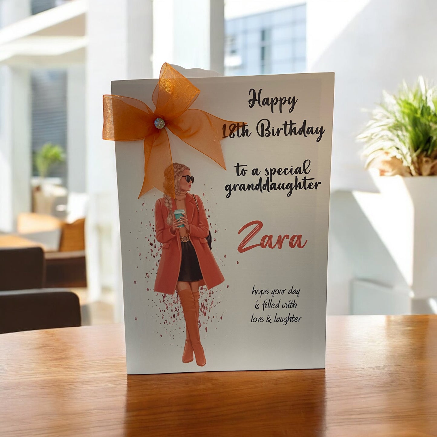 Birthday Card For Her Girl Autumn Girl