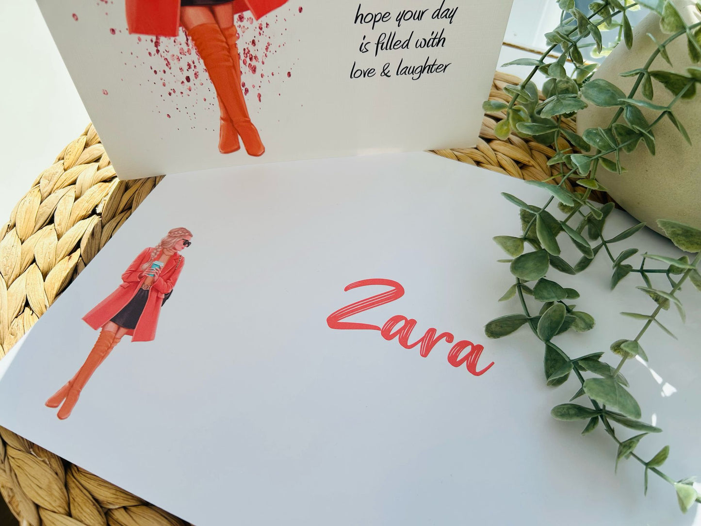 Luxury Large A4 Birthday Card For Her Autumn Girl