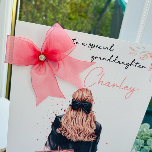 Large A4 Female Birthday Card, Personalised Card For Her