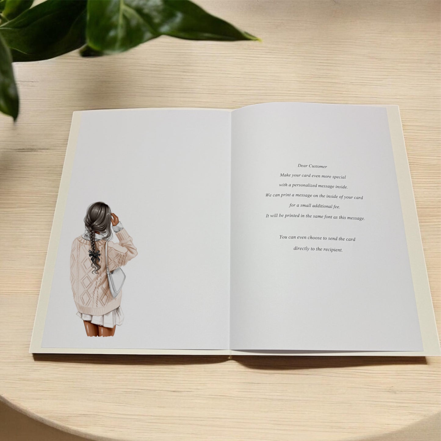 Large A4 Personalised Birthday Card Female Girl