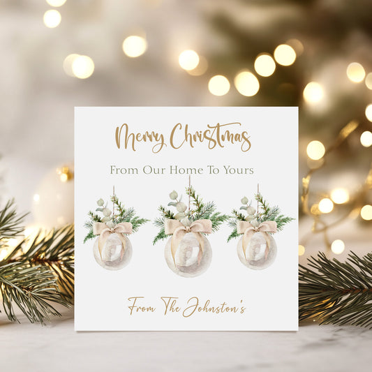 Personalised Christmas Card Pack 10, 20, 30, 40, 50