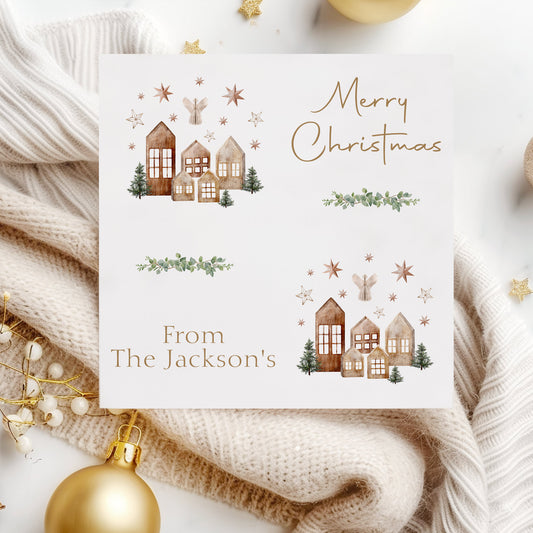 Personalised Christmas Card Pack 10, 20, 30, 40, 50