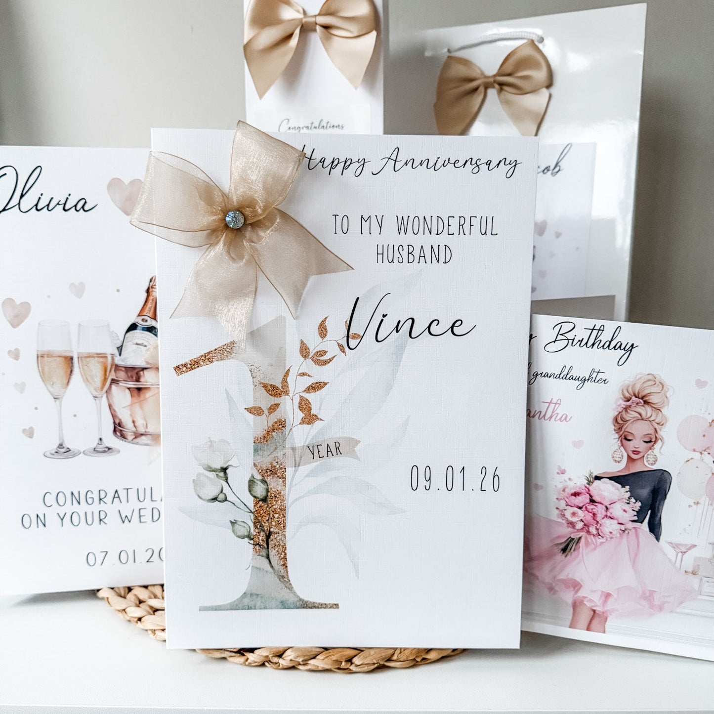 Congratulations on Your First Wedding Anniversary Card