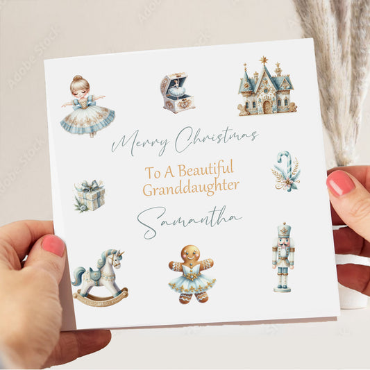 Personalised Girls Christmas Card