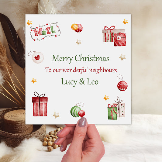 Personalised Christmas Card Neigbours