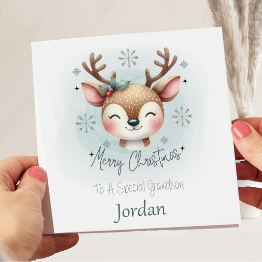 Christmas Card For Children Cute Reindeer
