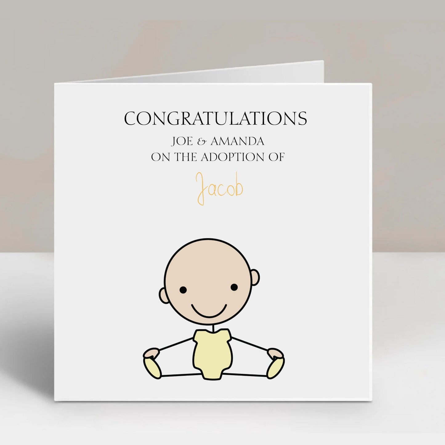 Personalised Adoption Forever Family Card Baby